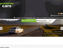 Tablet Screenshot of greenplatecars.com